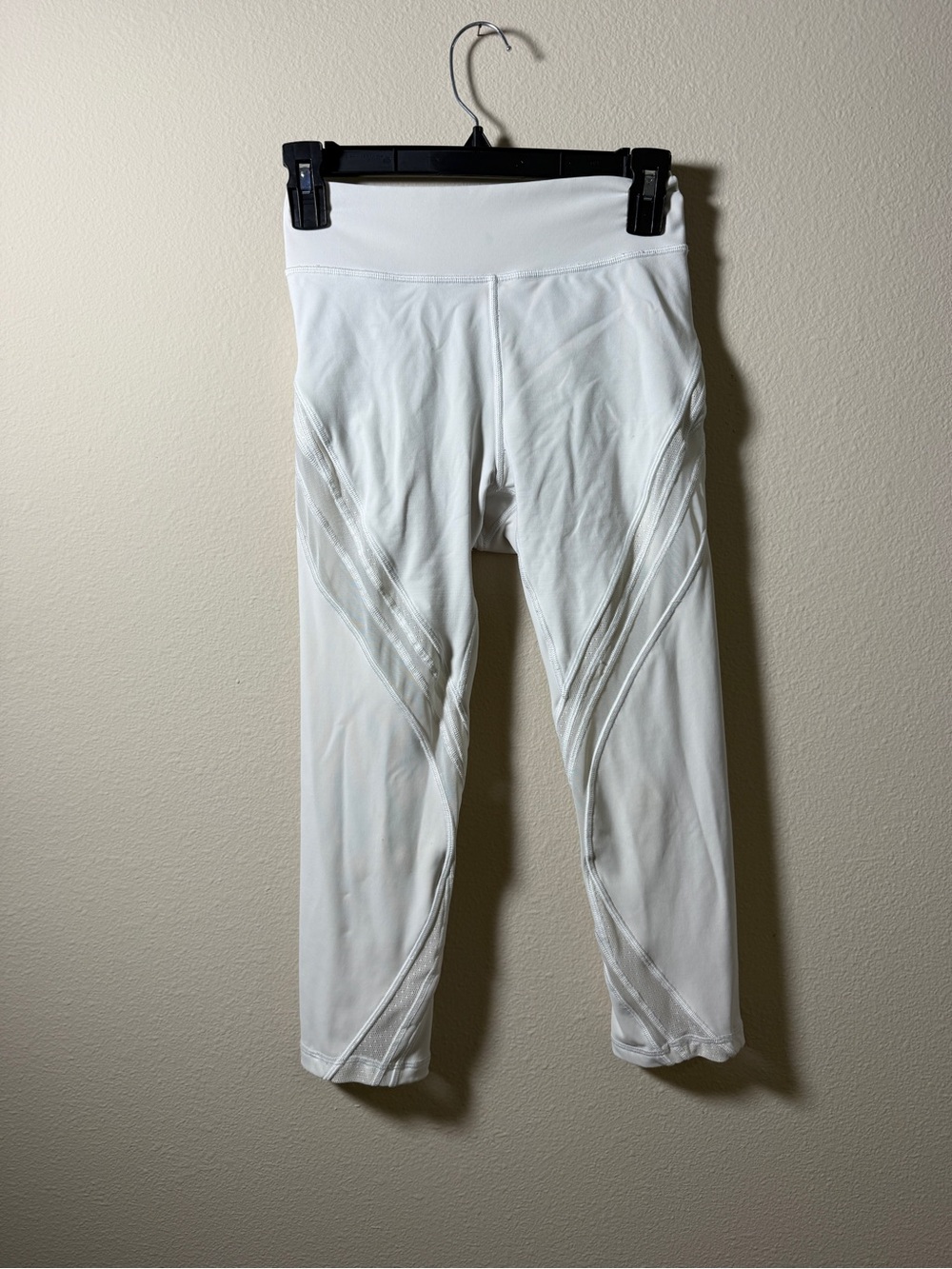 White Women's Athletic Capri Leggings